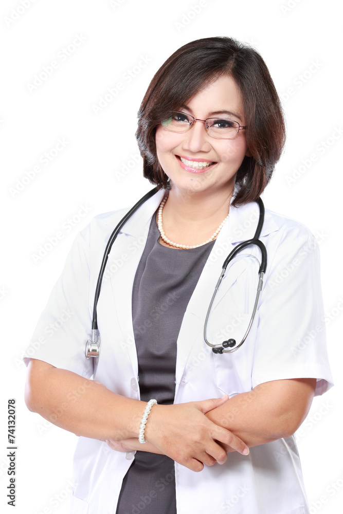 Smiling medical doctor with stethoscope Smiling medical doctor with stethoscope