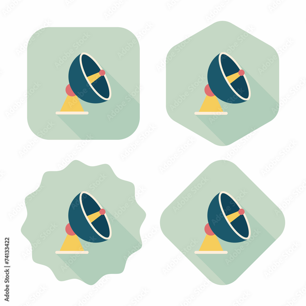 Space Satellite flat icon with long shadow,eps10 Space Satellite flat icon with long shadow,eps10