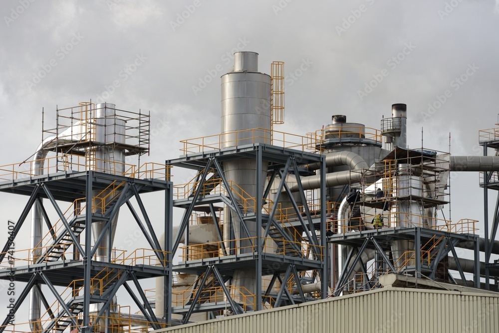 Obraz premium Industrial Factory Exterior