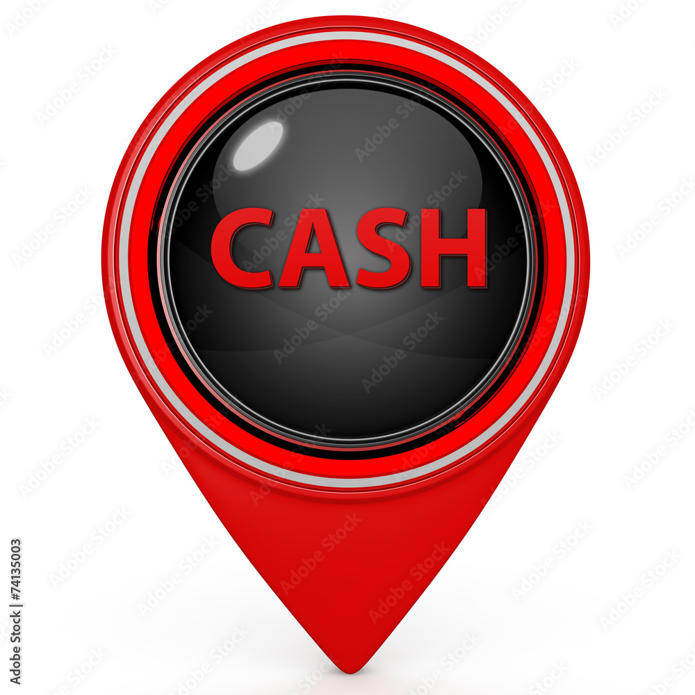 Cash pointer icon on white background Cash pointer icon on white background