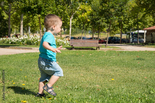 child running