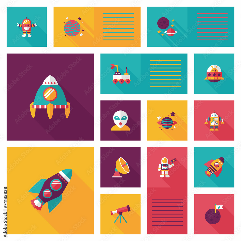 Space flat app ui background,eps10 Space flat app ui background,eps10