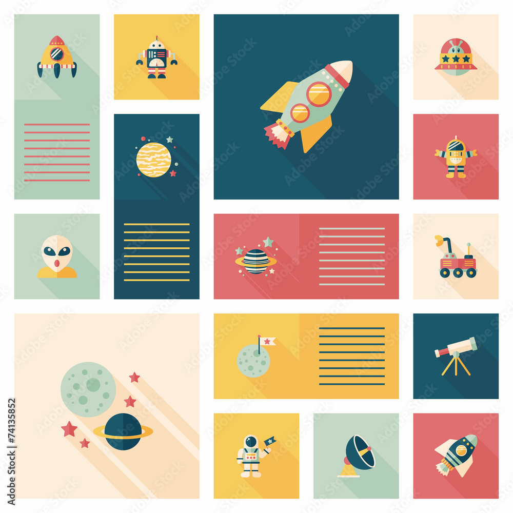 Space flat app ui background,eps10 Space flat app ui background,eps10