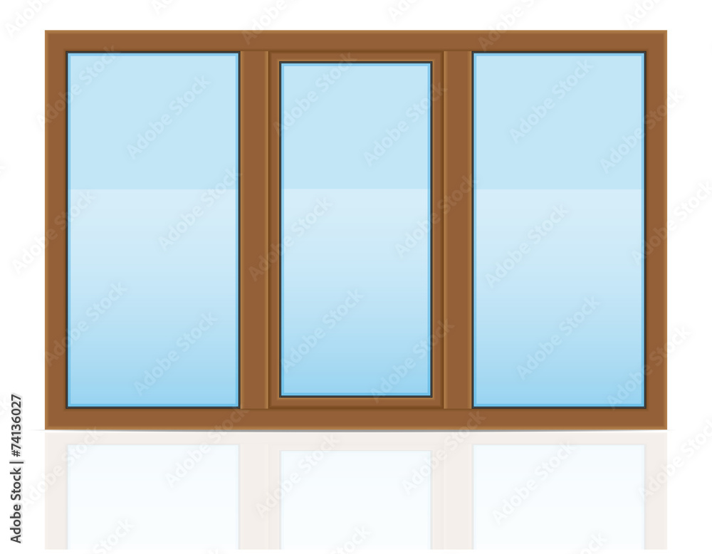 brown plastic transparent window view outdoors vector illustrati brown plastic transparent window view outdoors vector illustrati