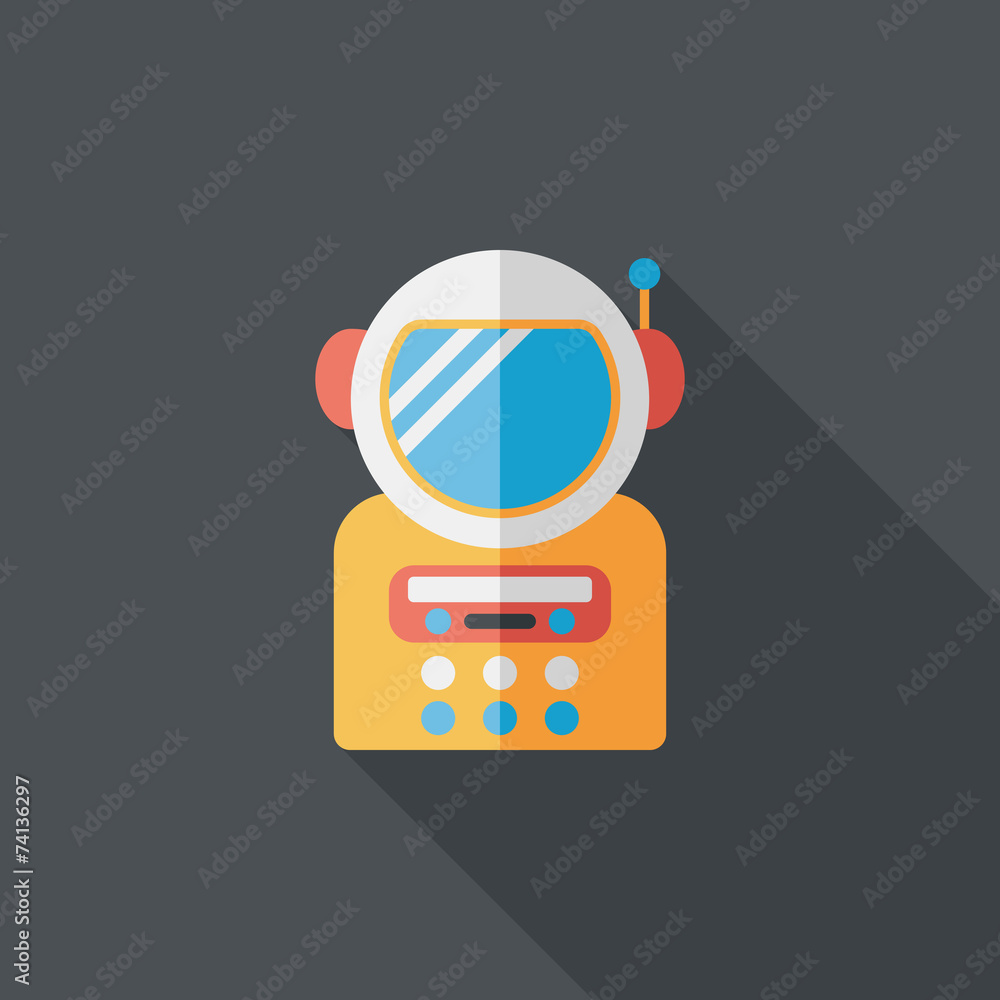 Space Astronaut flat icon with long shadow, eps10 Space Astronaut flat icon with long shadow, eps10