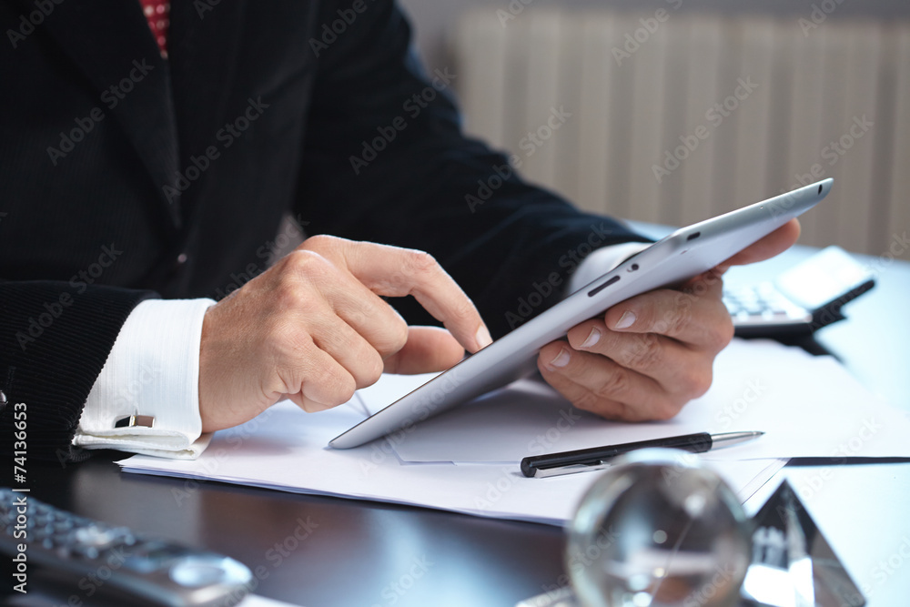 businessmen with digital tablet businessmen with digital tablet