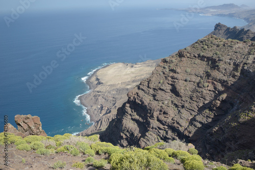 Cliffs on the west coast of Gran Canaria, Spain photo