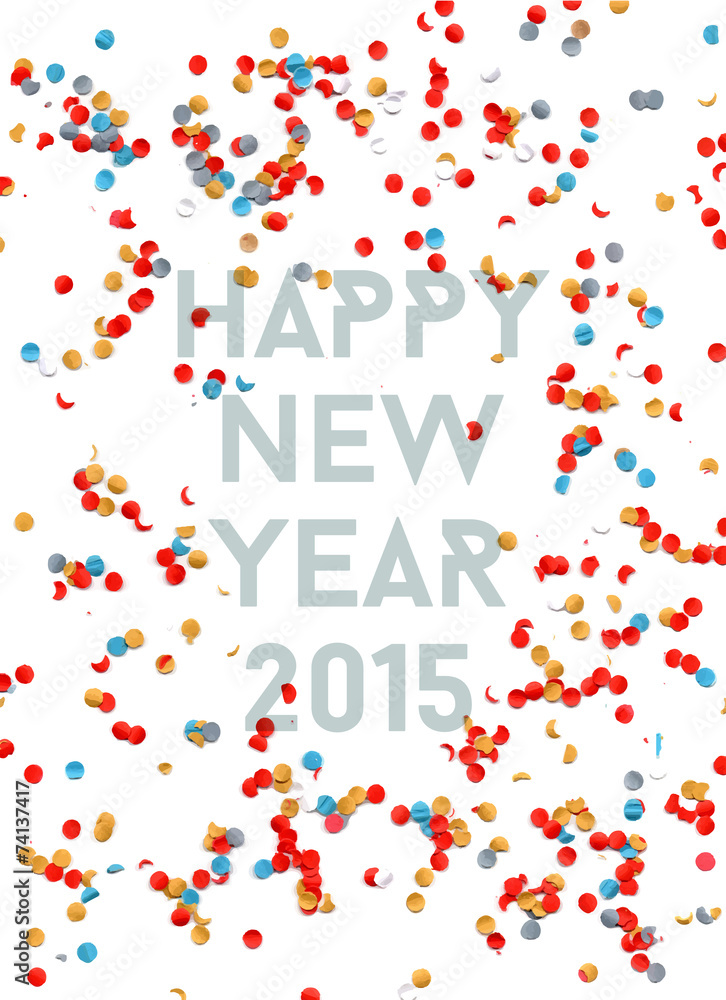 Happy New year party 2015 confetti background Happy New year party 2015 confetti background