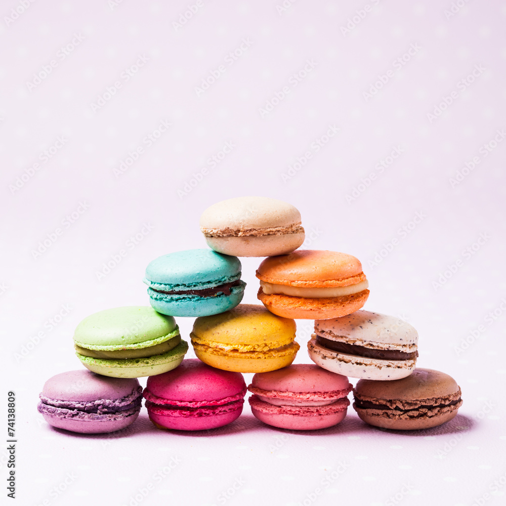 Fototapeta premium Colorful macaroons