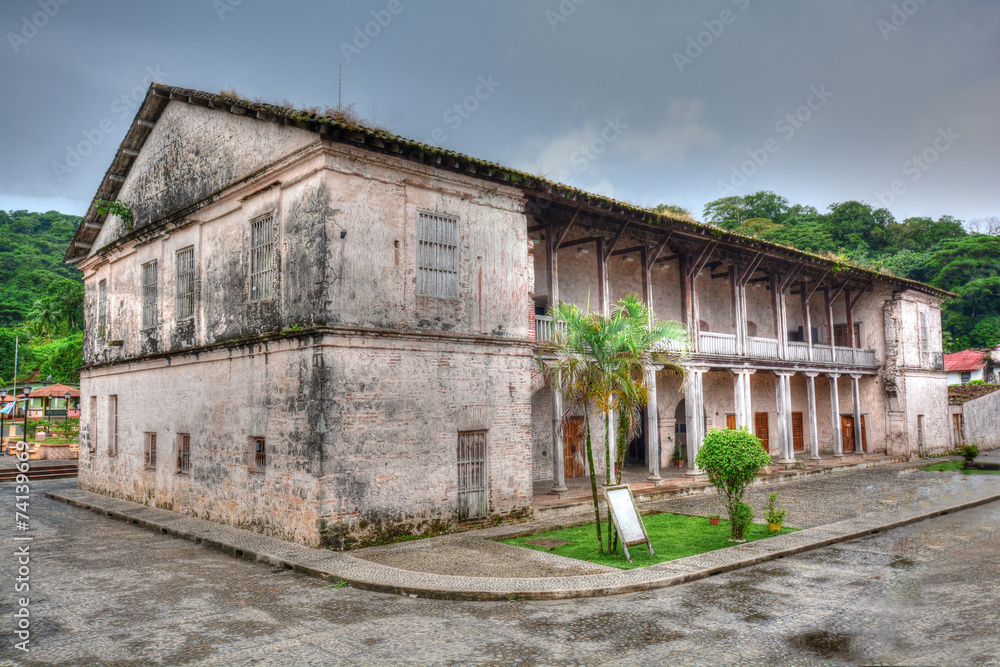 Old spanish custom building in Portobelo, Panama
