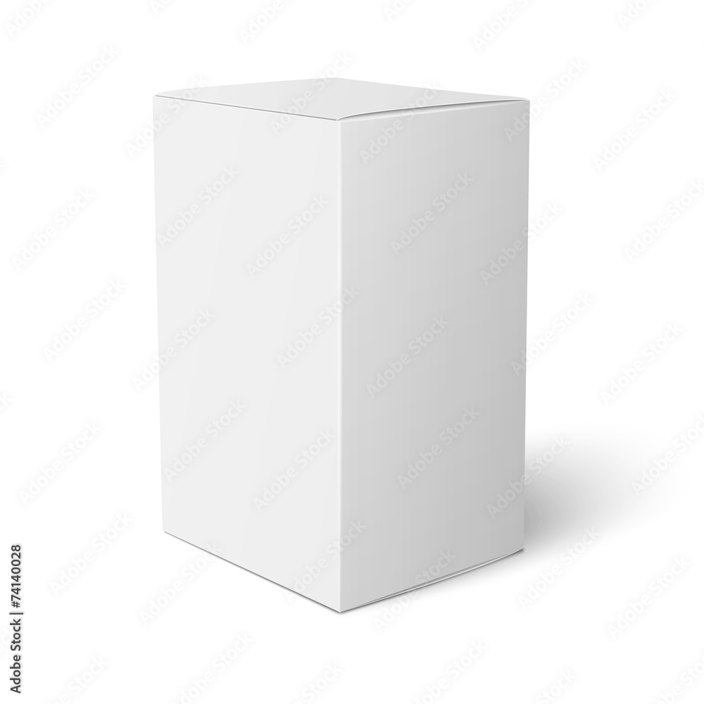 White paper box template. White paper box template.