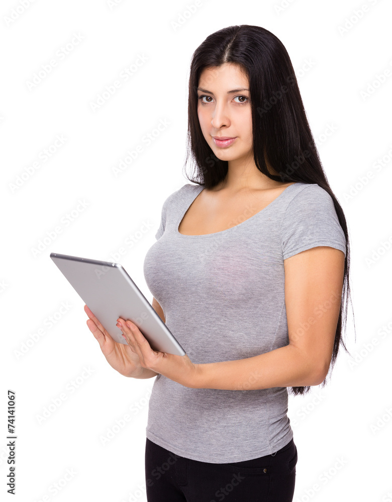 Woman use of tablet Woman use of tablet