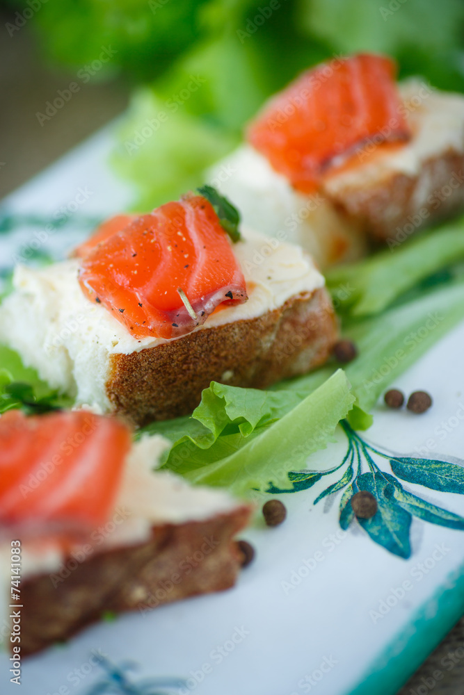 bread with cheese and salted salmon bread with cheese and salted salmon