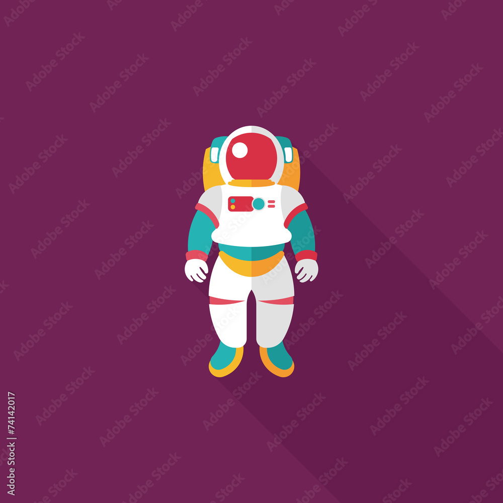 Space Astronaut flat icon with long shadow, eps10 Space Astronaut flat icon with long shadow, eps10