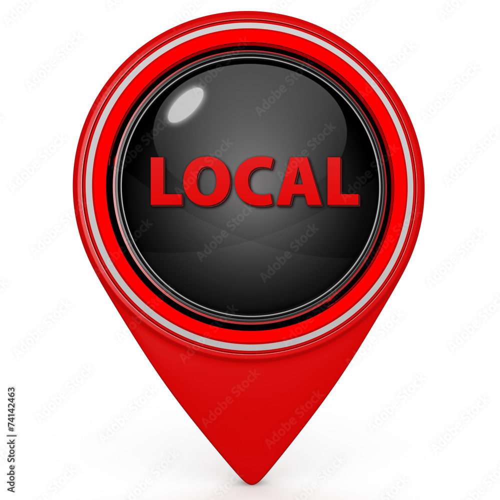 Local pointer icon on white background Local pointer icon on white background
