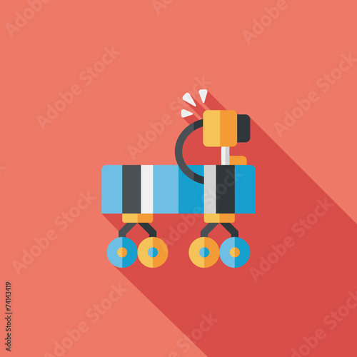 Space Rover flat icon with long shadow,eps10