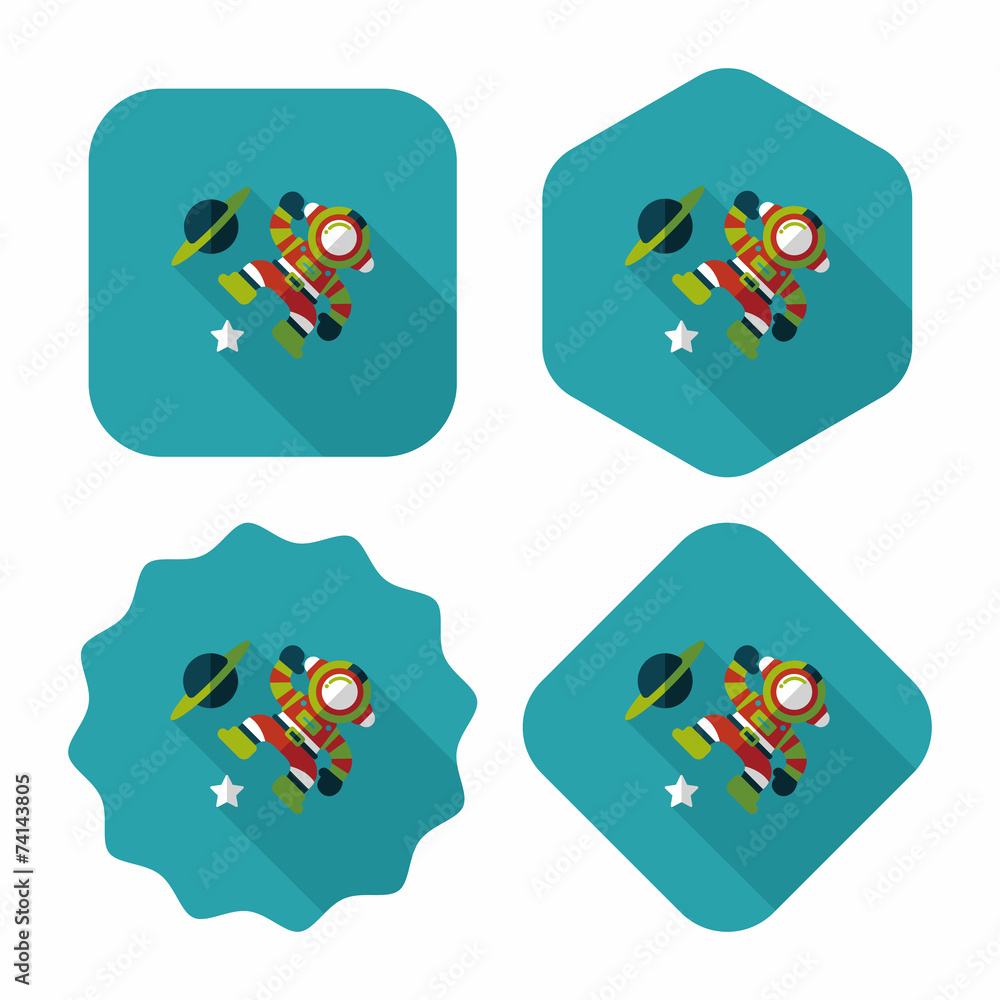 Space Astronaut flat icon with long shadow, eps10 Space Astronaut flat icon with long shadow, eps10
