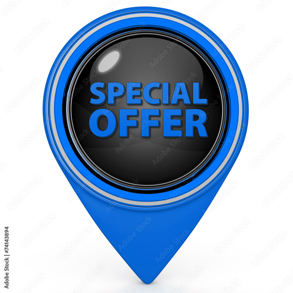 Special offer pointer icon on white background Special offer pointer icon on white background