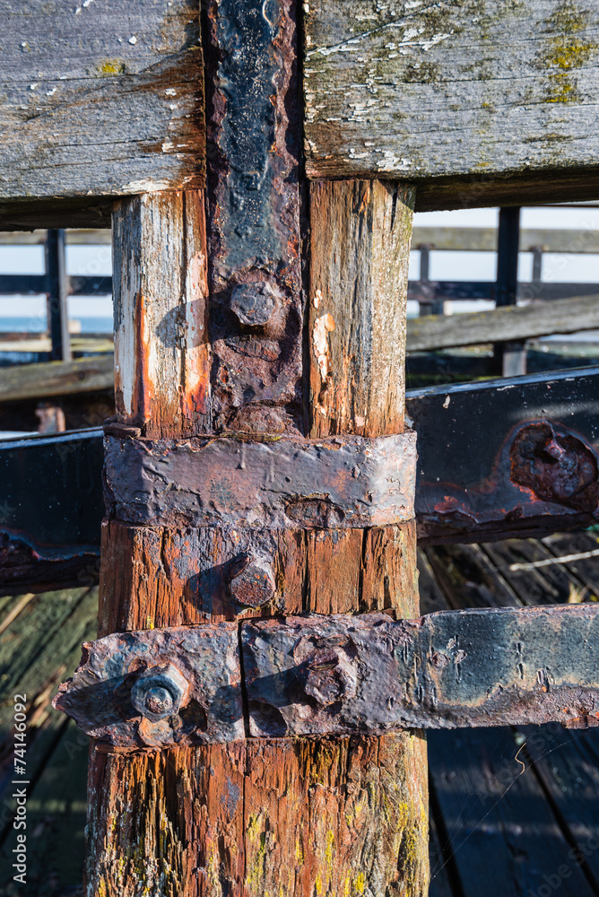 Closeup of a derelict jetty