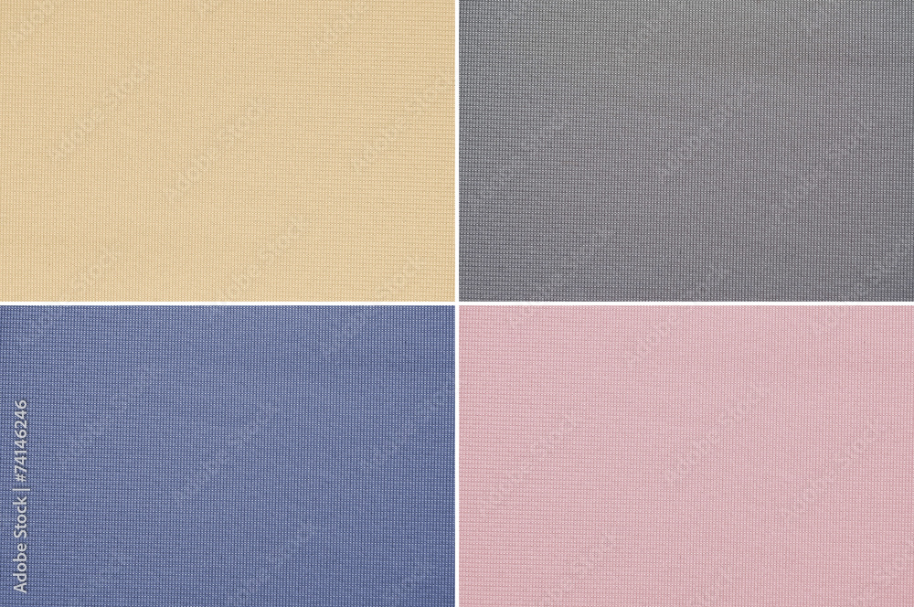 Fototapeta premium Set fabric texture background