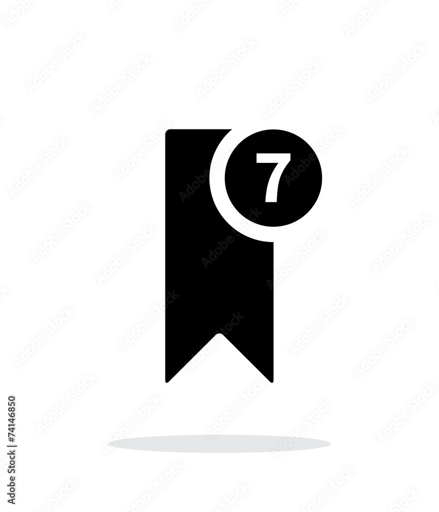 Bookmark with number simple icon on white background. Bookmark with number simple icon on white background.