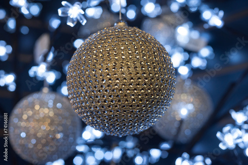 sparkling christmas tree ball decoration