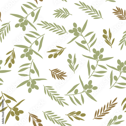 Seamless pattern, olive photo