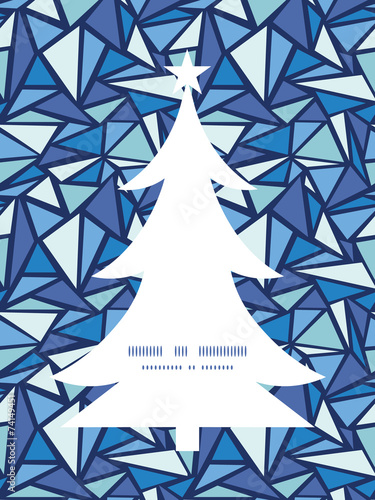 Vector abstract ice chrystals Christmas tree silhouette pattern
