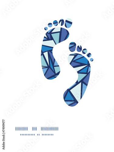 Vector abstract ice chrystals footprints silhouettes pattern