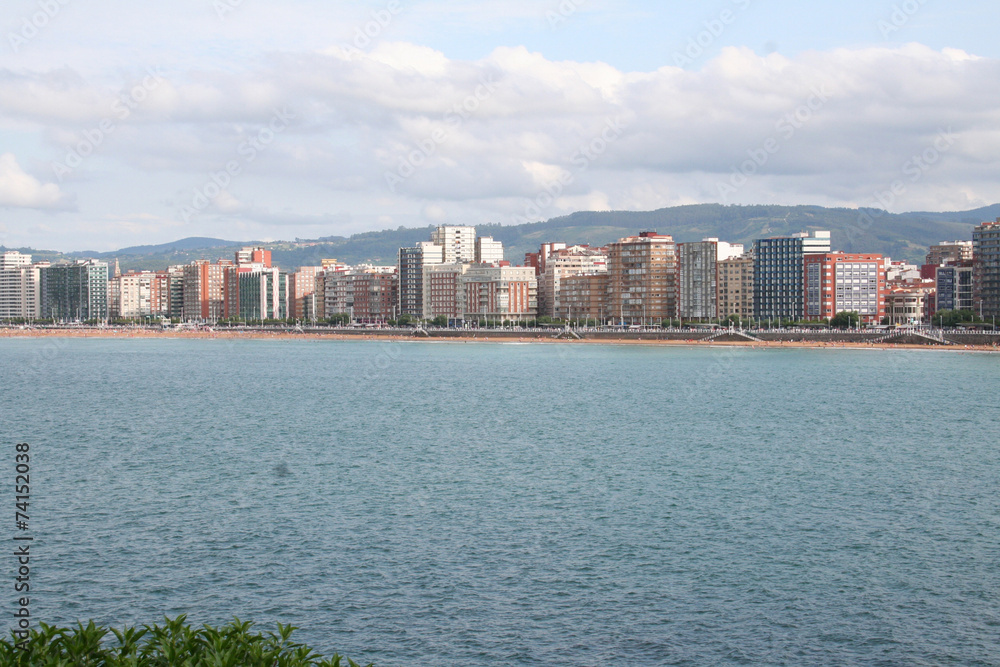 Panoramica Playa San Lorenzo de Gijón