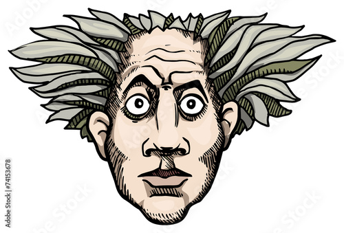weird paranoid male character
