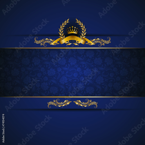 Elegant golden frame banner photo