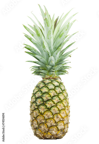pineapple isolated on white background with clipping path