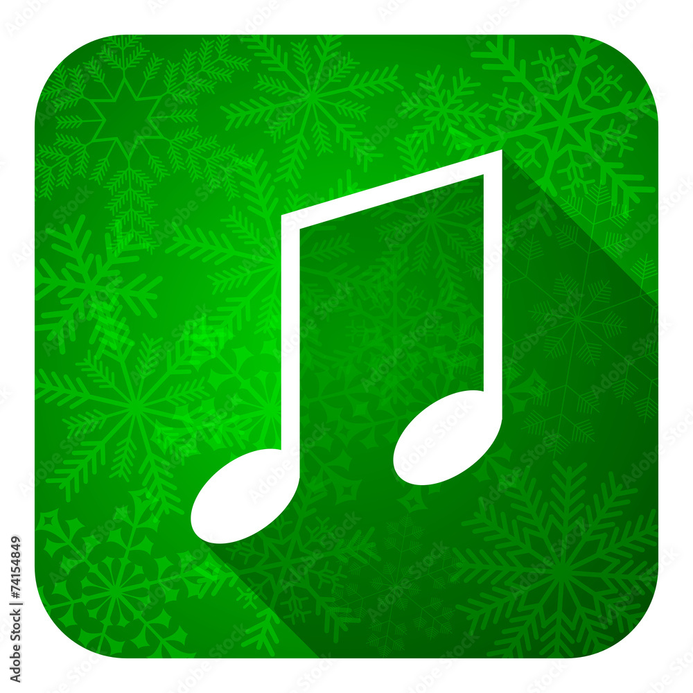 music flat icon, christmas button, note sign music flat icon, christmas button, note sign