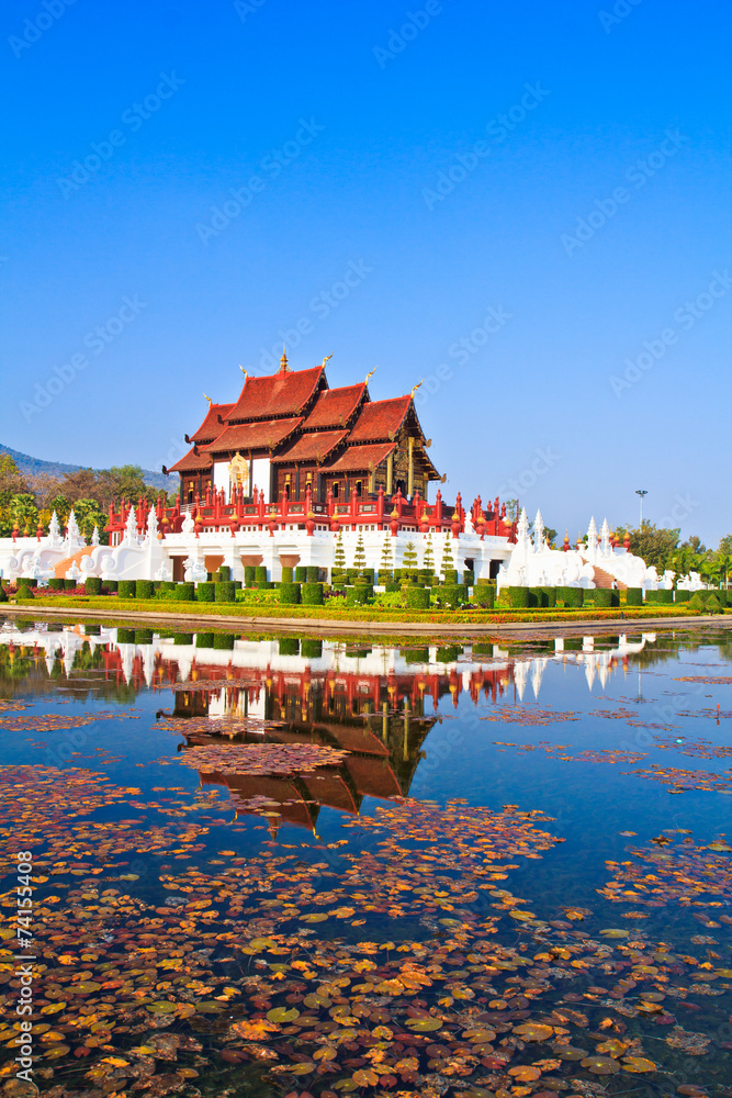 Ho Kham Luang temple in Chiangmail province of Thailand Ho Kham Luang temple in Chiangmail province of Thailand