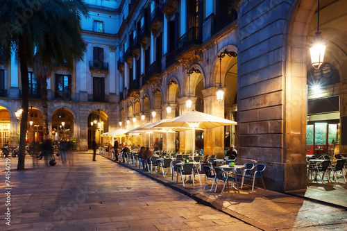 restaurants at Placa Reial. Barcelona © JackF