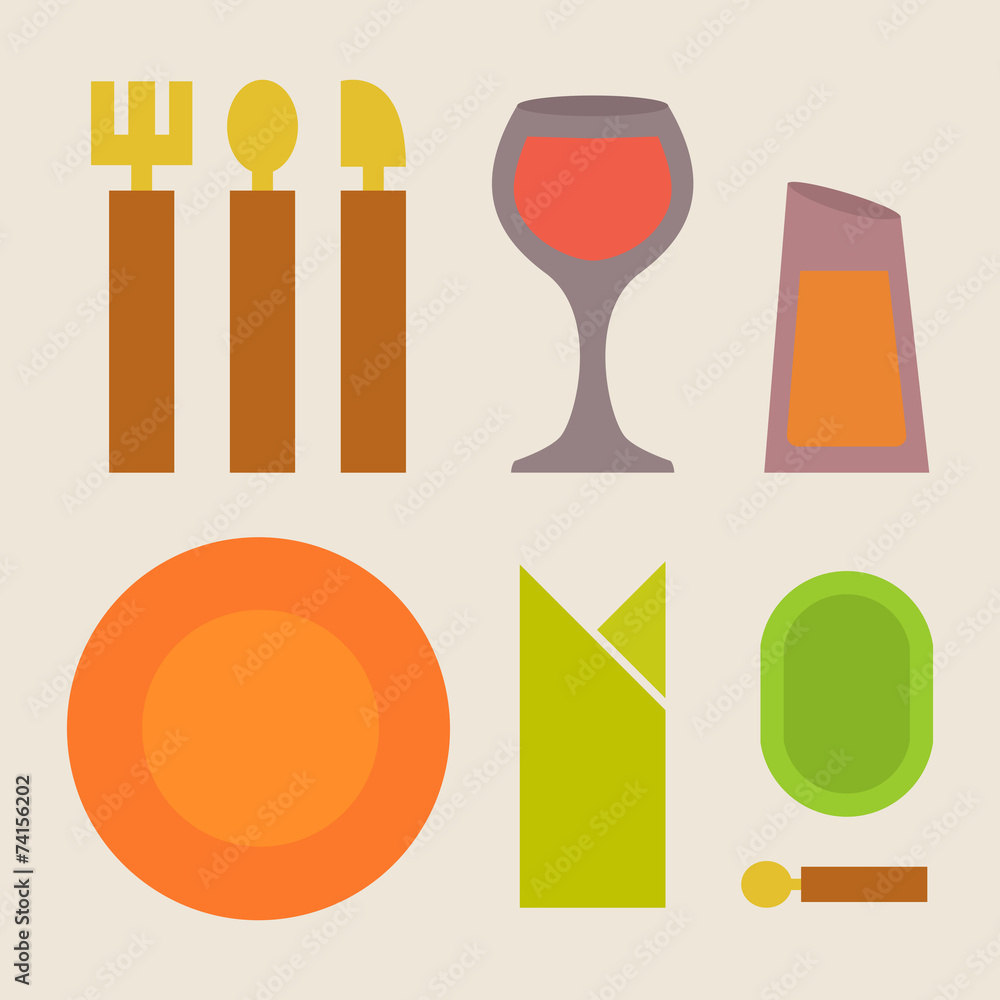 Vector dish set