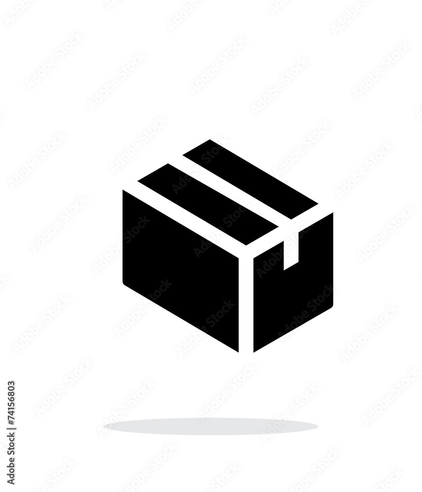 Cardboard box simple icon on white background. Cardboard box simple icon on white background.