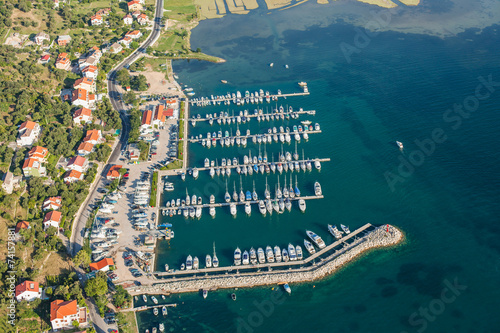 Fototapeta Naklejka Na Ścianę i Meble -  aerial view of croatia coast line Rab island