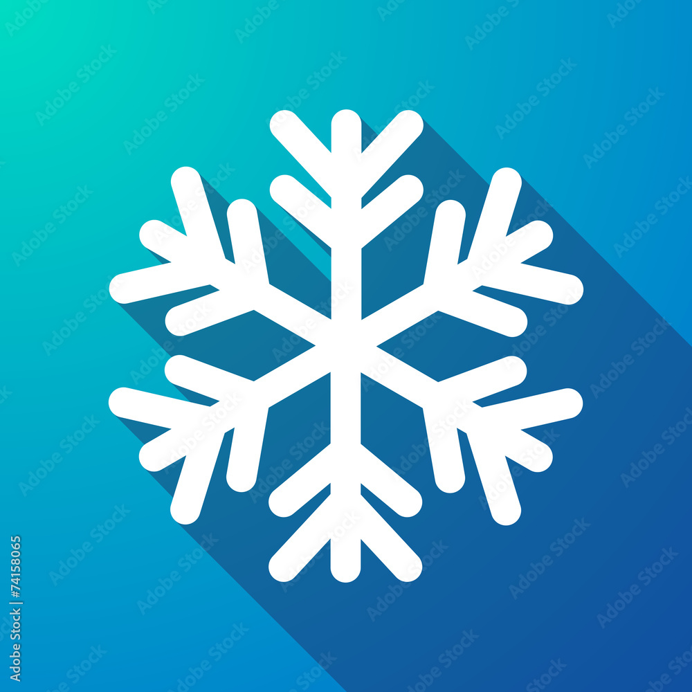 snow flake long shadow icon snow flake long shadow icon