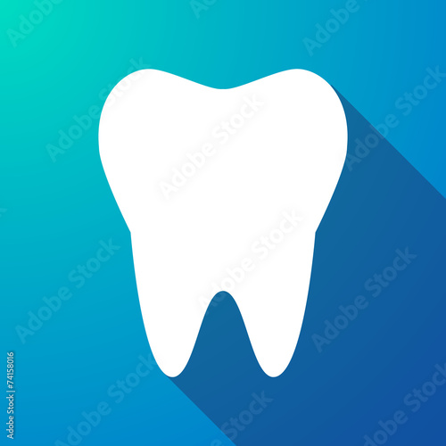 tooth long shadow icon