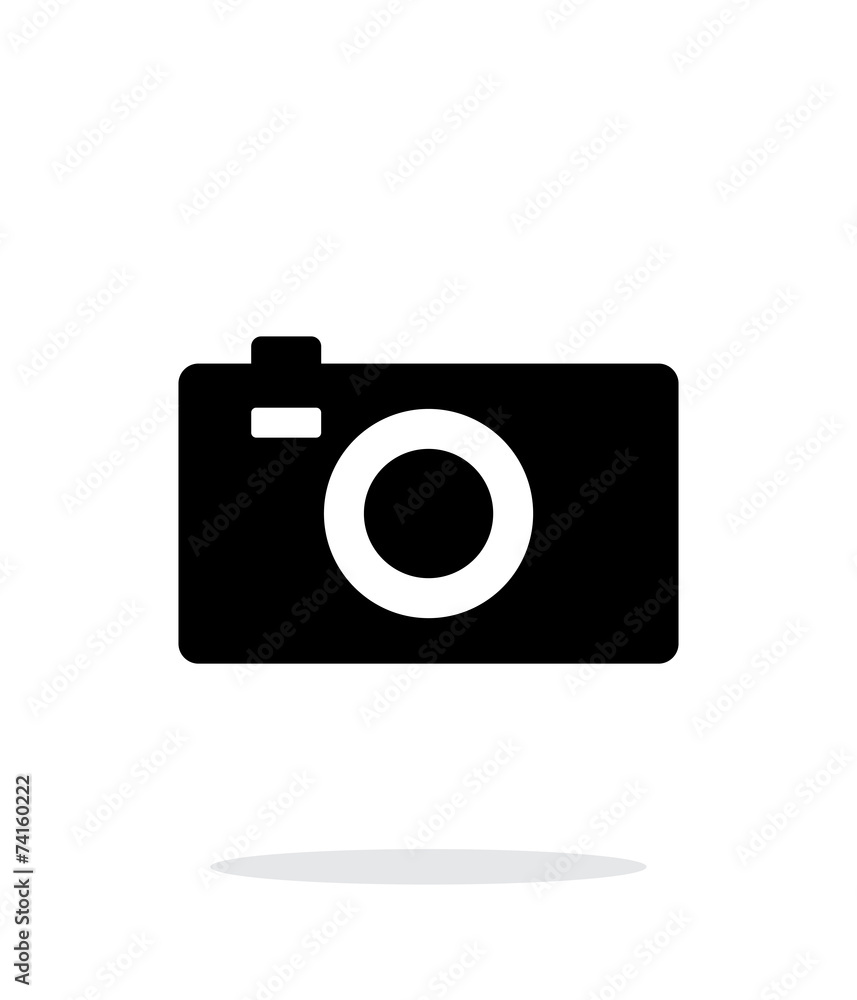 Digital camera simple icon on white background.