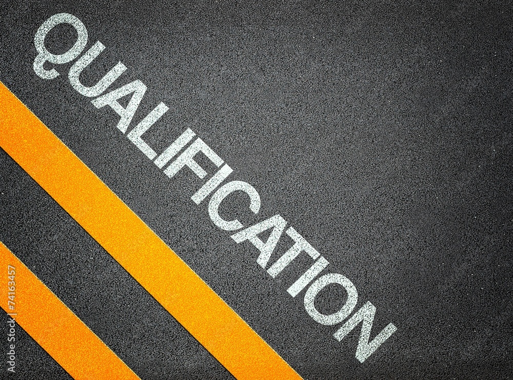 Qualification Text Writing Road Asphalt