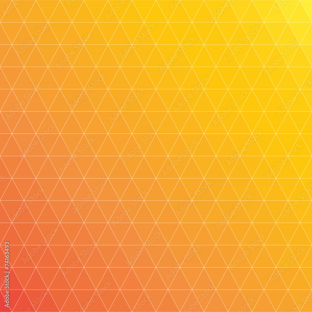 Geometric background, yellow and orange triangles Geometric background, yellow and orange triangles