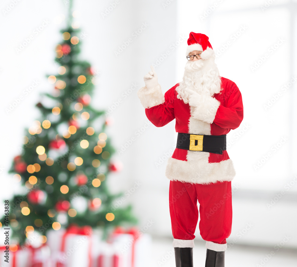 Fototapeta premium man in costume of santa claus
