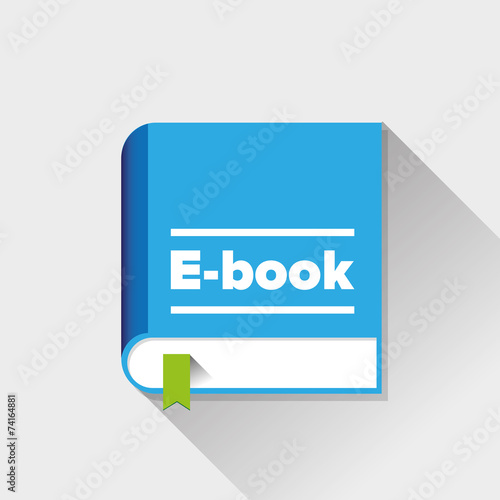Ebook icon vector flat