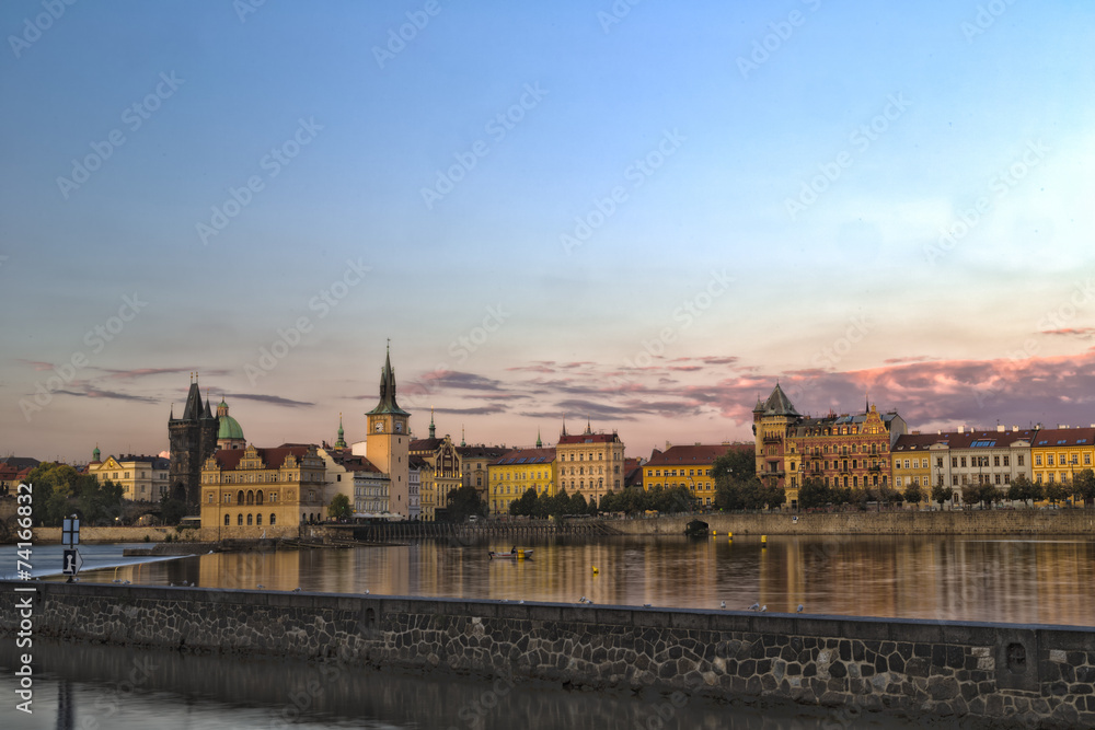 Fototapeta premium View of Prague and Vltava