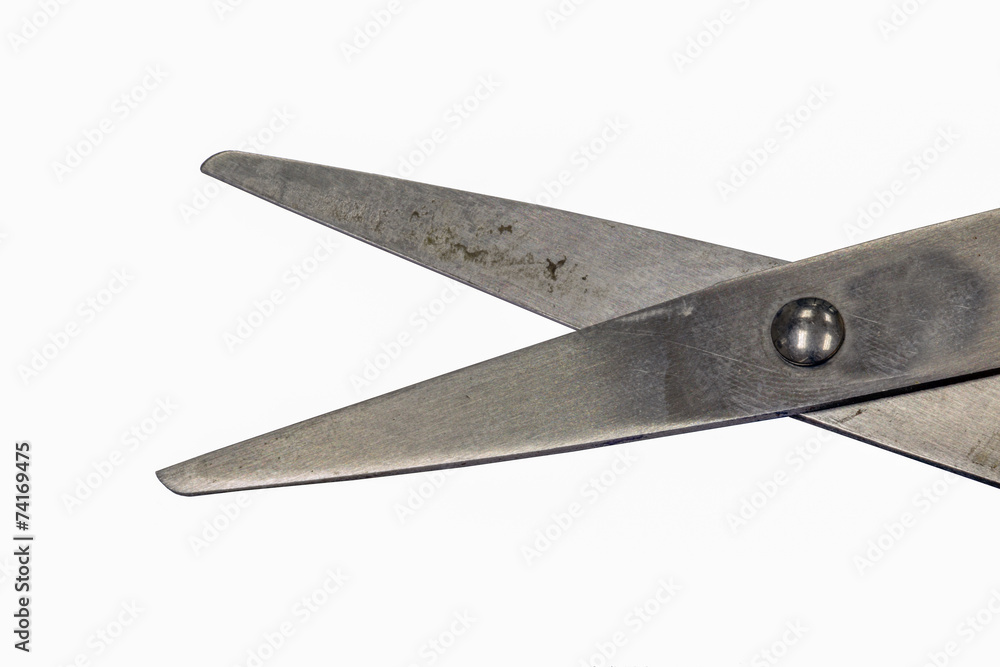 Old scissors isolated on white background Old scissors isolated on white background