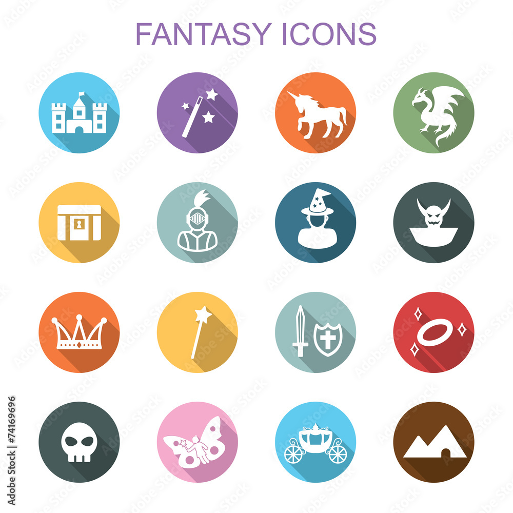 fantasy long shadow icons