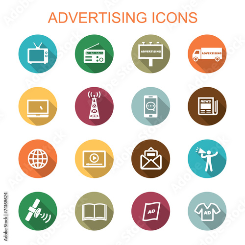 advertising long shadow icons